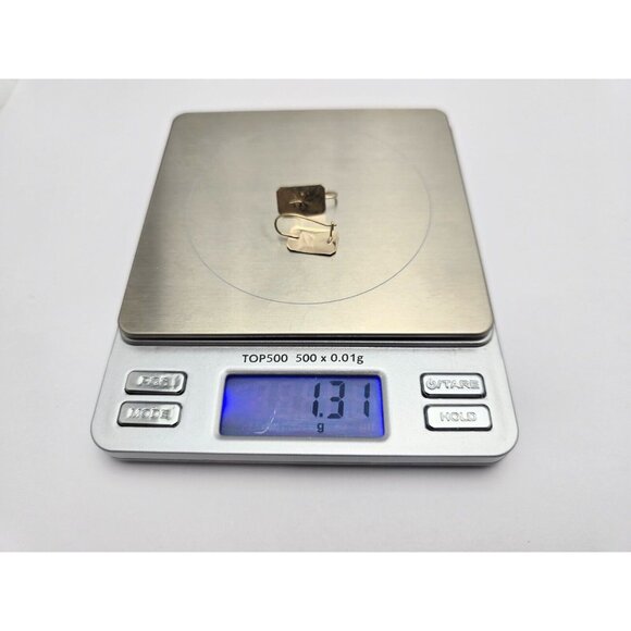 Beautiful 14K Karat Solid Yellow Gold Designer Diamond Cut French Clip Earrings - Picture 13 of 13